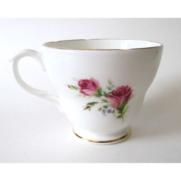 Vintage Duchess Velvet Rose Bone China Footed Cup and Saucer Pink Roses - Picture 4 of 9